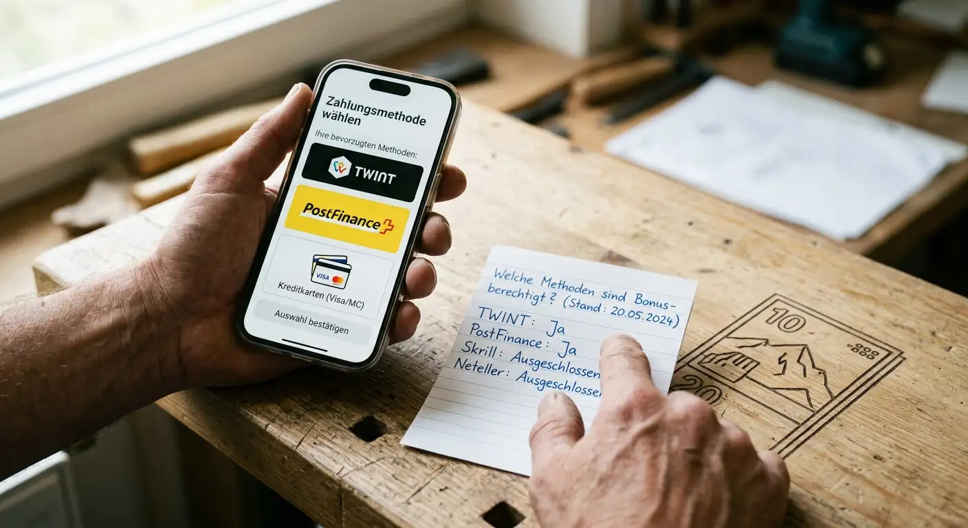 TWINT und PostFinance als Schweizer Zahlungsmethoden beim Sportwetten Bonus – Vergleich Bonusberechtigung und Einzahlungsablauf