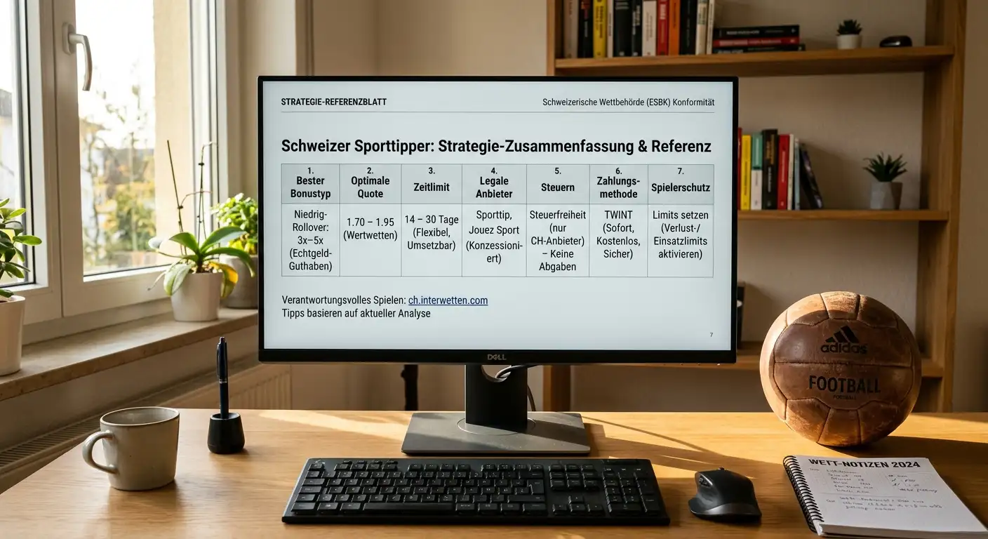 Wettbonus Urteil Schweiz 2026 – Empfehlung nach Rollover-Analyse, Steuerfolgen und rechtlichem Status für Schweizer Fussball-Tipper
